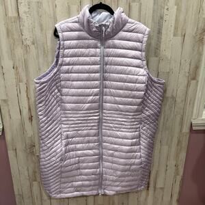 Duluth Trading Co Lavender Women's Plus Duck Down Right Tunic Puffer Vest 3X